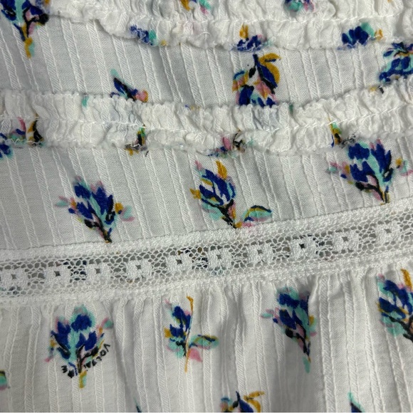 Zadig and Voltaire Floral Lace Peasant Prairie Top Sz XS - Picture 7 of 16